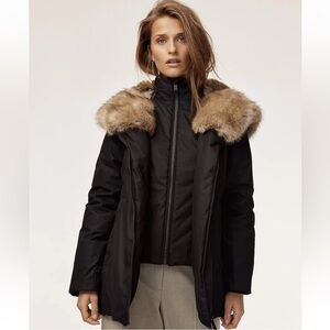 ARITZIA Babaton Chamonix Goose Down Winter Parka Black XS